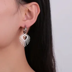 Earrings|Necklaces & Chokers*Boogzel Clothing Heart Sun Pendant Drop Earrings