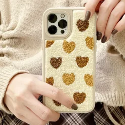 Iphone Cases*Boogzel Clothing Hearts Fuzzy iPhone Case