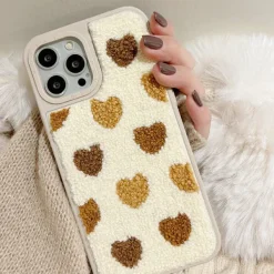 Iphone Cases*Boogzel Clothing Hearts Fuzzy iPhone Case
