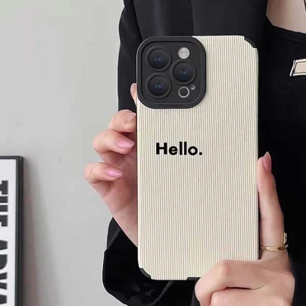 Iphone Cases*Boogzel Clothing Hello Minimalist IPhone Case White