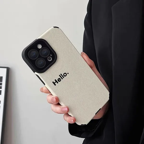 Iphone Cases*Boogzel Clothing Hello Minimalist IPhone Case White