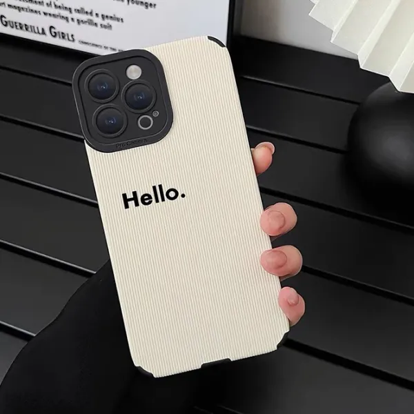Iphone Cases*Boogzel Clothing Hello Minimalist IPhone Case White