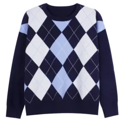 Argyle Sweaters & Vests|Sweaters*Boogzel Clothing High School Argyle Jumper Blue