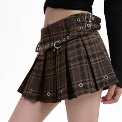 Skirts*Boogzel Clothing High School Crush Mini Skirt Brown