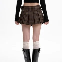 Skirts*Boogzel Clothing High School Crush Mini Skirt Brown