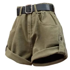 Shorts*Boogzel Clothing High-Waisted Shorts Khaki