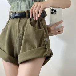 Shorts*Boogzel Clothing High-Waisted Shorts Khaki