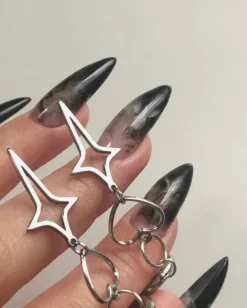 Earrings*Boogzel Clothing Hit The Charts Earrings Silver