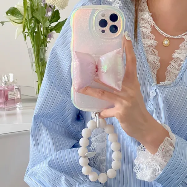Iphone Cases*Boogzel Clothing Holographic Bow iPhone Case Pink