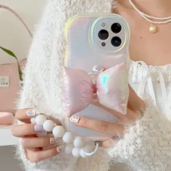 Iphone Cases*Boogzel Clothing Holographic Bow iPhone Case Pink