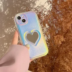 Iphone Cases*Boogzel Clothing Holographic Heart Mirror iPhone Case