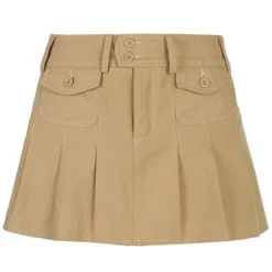 Skirts*Boogzel Clothing Holy Danger Zone Mini Skirt Beige