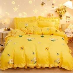 Aesthetic Bedroom*Boogzel Clothing Honey Bee Aesthetic Bedding Set Yellow