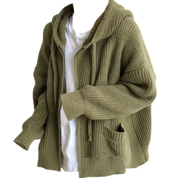 Sweaters|Hoodies*Boogzel Clothing Hygge Knit Zip Up Hoodie