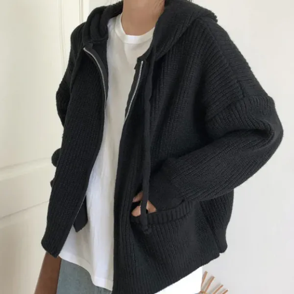 Sweaters|Hoodies*Boogzel Clothing Hygge Knit Zip Up Hoodie