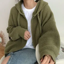 Sweaters|Hoodies*Boogzel Clothing Hygge Knit Zip Up Hoodie