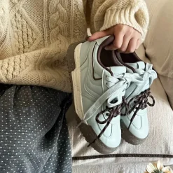 Aesthetic Sneakers*Boogzel Clothing Iced Coffee & Pistachio Sneakers Green/brown