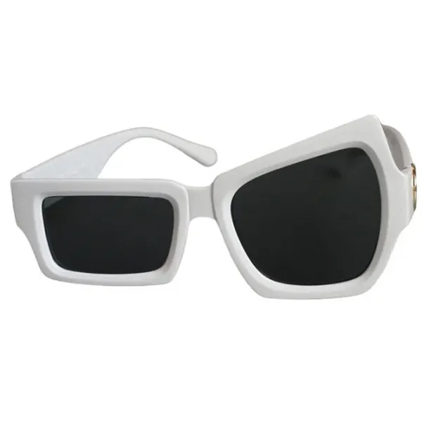 Sunglasses*Boogzel Clothing I'm blown Away Asymmetric Glasses White