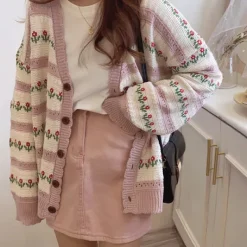 Striped Sweaters|Knit Cardigans*Boogzel Clothing In The Garden Floral Cardigan
