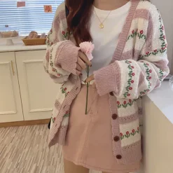 Striped Sweaters|Knit Cardigans*Boogzel Clothing In The Garden Floral Cardigan