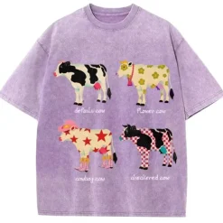 Aesthetic T-Shirts & Graphic Tees*Boogzel Clothing Indie Aesthetic Cow Graphic T-Shirt
