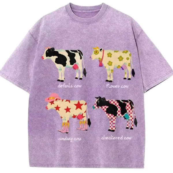 Aesthetic T-Shirts & Graphic Tees*Boogzel Clothing Indie Aesthetic Cow Graphic T-Shirt