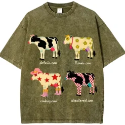 Aesthetic T-Shirts & Graphic Tees*Boogzel Clothing Indie Aesthetic Cow Graphic T-Shirt