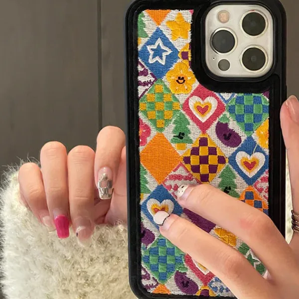 Iphone Cases*Boogzel Clothing Indie Aesthetic Embroidery iPhone Case