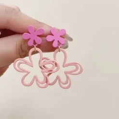 Earrings*Boogzel Clothing Indie Aesthetic Flower Earrings Pink