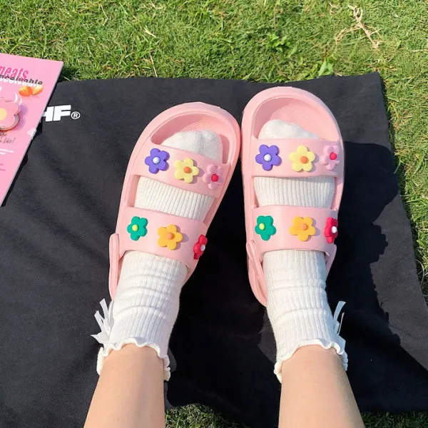 Sandals / Mary Janes|Mad*Boogzel Clothing Indie Aesthetic Flower Sandals