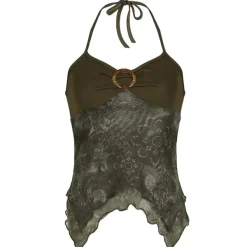 Y2K Tops|Crop Tops*Boogzel Clothing Indie Aesthetic Lace Halter Top