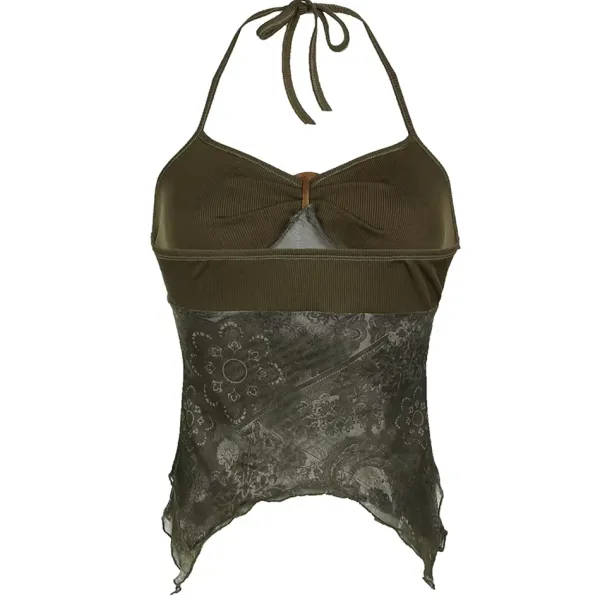 Y2K Tops|Crop Tops*Boogzel Clothing Indie Aesthetic Lace Halter Top