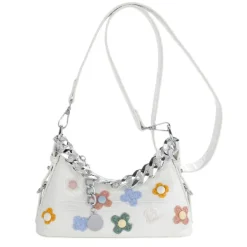 Bags & Purses*Boogzel Clothing Indie Flowers Shoulder Bag White