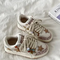Aesthetic Sneakers*Boogzel Clothing Indie Star Sneakers Beige