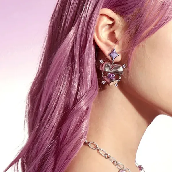 Earrings*Boogzel Clothing Inside My Heart Aesthetic Earrings Silver