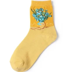 Socks*Boogzel Clothing Irises Van Gogh Socks Yellow