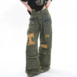 Jeans*Boogzel Clothing Itz No Big Deal Cargo Jeans Green
