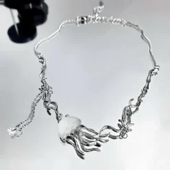 Necklaces & Chokers*Boogzel Clothing Jellyfish Necklace Silver