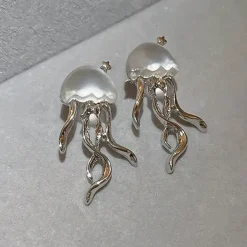 Earrings*Boogzel Clothing Jellyfish Stud Earrings Silver