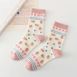 Socks*Boogzel Clothing Kawaii Strawberry Socks Pink