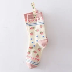 Socks*Boogzel Clothing Kawaii Strawberry Socks Pink
