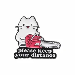 Other*Boogzel Clothing Keep Distance Brooch Pin White