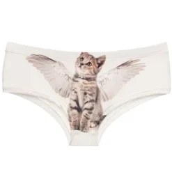 Underwear*Boogzel Clothing Kitten Angel Panty White