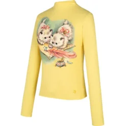 Y2K Tops|Long Sleeve Tops*Boogzel Clothing Kitty Y2K Long Sleeve Top Yellow