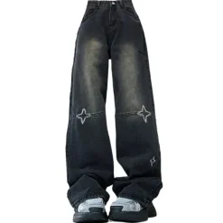 Jeans*Boogzel Clothing Knee Star Jeans Black