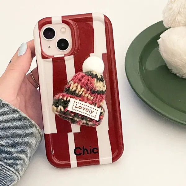 Iphone Cases*Boogzel Clothing Knit Hat PopSocket iPhone Case Red