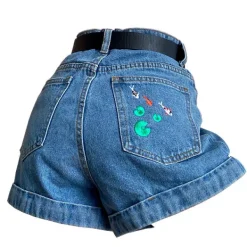 Shorts*Boogzel Clothing Koi Fish Embroidered Shorts Blue