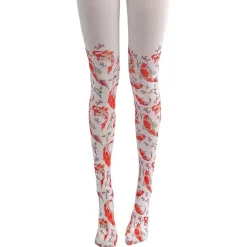 Other*Boogzel Clothing Koi Fish Print Tights White/orange