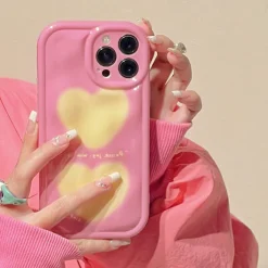 Iphone Cases*Boogzel Clothing Korean Aesthetic Heart iPhone Case Pink