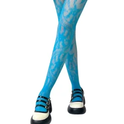 Other*Boogzel Clothing Lace Pattern Tights in Blue